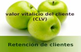 Valor vitalicio del cliente (CLV) Retención de clientes.