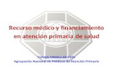 Recurso médico y financiamiento en atención primaria de salud Colegio Médico de Chile Agrupación Nacional de Médicos de Atención Primaria.