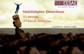 1 - Habilidades Directivas ï± Liderazgo ï± Toma de Decisiones Salamanca, Octubre 2009 1