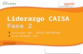 Liderazgo CAISA Fase 2 ▋ Facilitador: Mgtr. Julio Gutiérrez ▋ 16 de noviembre, 2013.