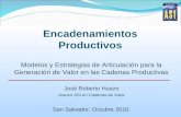 Encadenamientos Productivos Modelos y Estrategias de Articulación para la Generación de Valor en las Cadenas Productivas José Roberto Huezo Asesor ASI.