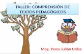 TALLER: COMPRENSIÓN DE TEXTOS PEDAGÓGICOS Mag. Percy Julián Uribe.