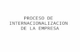 PROCESO DE INTERNACIONALIZACION DE LA EMPRESA. Las empresas son las unidades de producción y comercialización de bienes y servicios. En la empresa se.