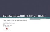 La reforma AUGE (GES) en Chile Preparado para Caja Costarricense de Seguridad Social y World Bank Institute por Ricardo Bitran, Ph.D. 19 octubre 2012.