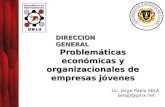 DIRECCION GENERAL Problemáticas económicas y organizacionales de empresas jóvenes Lic. Jorge Pablo SELA selajp@gmx.net.