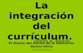 Lorena Murias Corona La integración del currículum. El diseño del núcleo de la educación democrática James A. Beane.