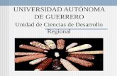 UNIVERSIDAD AUTÓNOMA DE GUERRERO Unidad de Ciencias de Desarrollo Regional.