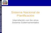SECRETARIA DE ESTADO DE ECONOMIA, PLANIFICACION Y DESARROLLO Sistema Nacional de Planificación Interrelación con los otros Sistema Gubernamentales.