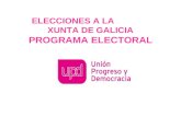 ELECCIONES A LA XUNTA DE GALICIA PROGRAMA ELECTORAL.