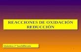 1 REACCIONES DE OXIDACIÓN REDUCCIÓN Química 2º bachillerato.