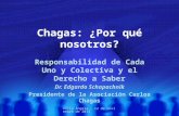 Villa Ángela - 12 de noviembre de 2011 Chagas: ¿Por qué nosotros? Responsabilidad de Cada Uno y Colectiva y el Derecho a Saber Dr. Edgardo Schapachnik.
