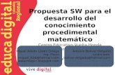 Propuesta SW para el desarrollo del conocimiento procedimental matemático Centro Educativo Vuelta Honda San Lorenzo - Nariño Miguel Adolfo López Ortega.