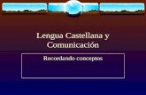 Lengua Castellana y Comunicación Recordando conceptos.