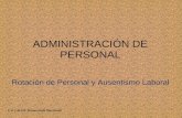 ADMINISTRACIÓN PERSONAL DE Rotación de Personal y Ausentismo Laboral L.A. y M.C.E. Emma Linda Diez Knoth 1.