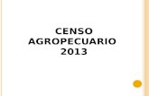 CENSO AGROPECUARIO 2013. ANTECEDENTES De acuerdo con los datos del Instituto Nacional de Estadística (INE), el primer Censo Agropecuario Nacional que.