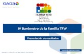 IV Barómetro de la Familia TFW Madrid, a 30 de diciembre de 2014 Presentación de resultados © 2014 GAD3 GAD3.COM ● C/ Alcalá, 75- 4º Izq. 28009 Madrid.
