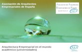 Asociación de Arquitectos Empresariales de España Arquitectura Empresarial en el mundo académico (universidades)