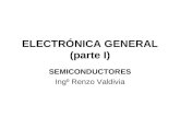 ELECTRÓNICA GENERAL (parte I) SEMICONDUCTORES Ingº Renzo Valdivia.