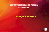 TRABAJO Y ENERGIA DEPARTAMENTO DE FISICA DE INACAP.