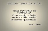 UNIDAD TEMÁTICA Nº 8 Tema: DIATERMIA EN TERAPEÚTICA Ultrasonido – Ondas cortas – Microondas Diatermia quirúrgica Rev. 2010.