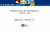 Marketing Estratégico Clase 10 Gabriel Parra E. 29 de Octubre 2009.