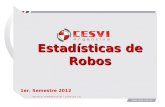 Estadísticas de Robos 1er. Semestre 2012. Fuente: SOFÍA.