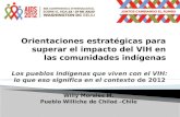 Los pueblos indígenas que viven con el VIH: lo que eso significa en el contexto de 2012 Willy Morales M. Pueblo Williche de Chiloé –Chile.