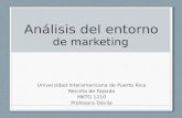Análisis del entorno Universidad Interamericana de Puerto Rico Recinto de Fajardo MKTG 1210 Profesora Dávila de marketing.