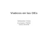 Viaticos en las OEs Sebastian Arias Contador PMIIE Celular 355-8796.