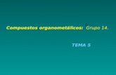 Compuestos organometálicos: Grupo 14. C TEMA 5. Compuestos organometálicos: Grupo 14. 14 C Si Ge Sn Pb.