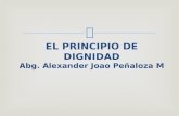 EL PRINCIPIO DE DIGNIDAD Abg. Alexander Joao Peñaloza M.