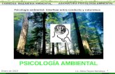 1 Enero de 2015 Lic. Alicia Reyes Mendoza Psicología ambiental: interfase entre conducta y naturaleza.