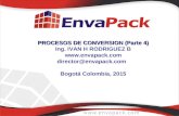 PROCESOS DE CONVERSION (Parte 4) PROCESOS DE CONVERSION (Parte 4) Ing. IVAN H RODRIGUEZ B  director@envapack.com Bogotá Colombia, 2015.