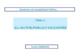 Seminario de Contabilidad Pública. Tema 1. EL SECTOR PUBLICO EN ESPAÑA Curso 2008/2009.