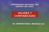 UNIVERSIDAD NACIONAL DEL CENTRO DEL PERÚ VALIDEZ Y CONFIABILIDAD.