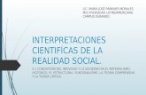 INTERPRETACIONES CIENTIFÍCAS DE LA REALIDAD SOCIAL. 4.1 CONCEPCIÓN DEL INDIVIDUO Y LA SOCIEDAD EN EL MATERIALISMO HISTORICO, EL ESTRUCTURAL- FUNCIONALISMO,