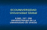 ECOUNIVERSIDAD Universidad Global 6.660. 247. 096 UNIVERSITARI@S EN LA UNIVERSIDAD DE OVIEDO.