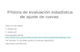 Píldora de evaluación estadística de ajuste de curvas Files con las tablas: T_tables.pdf F_tables.pdf Descargadas desde .