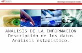 Metodología de Investigación Científica ANÁLISIS DE LA INFORMACIÓN Descripción de los datos Análisis estadístico.