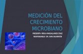 MEDICIÓN DEL CRECIMIENTO MICROBIANO PRESENTA: PERLA MAGALLANES CRUZ RESPONSABLE: DR. IVAN SALMERÓN.