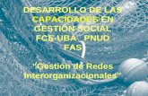 DESARROLLO DE LAS CAPACIDADES EN GESTIÓN SOCIAL FCE-UBA PNUD FAS “Gestión de Redes Interorganizacionales”