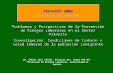 PREVEXPO 2008 Huelva 24-26 Septiembre 2008 Problemas y Perspectivas de la Prevención de Riesgos Laborales en el Sector Primario Investigación: Condiciones.