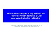 Líneas de Acción para el seguimiento del Marco de Acción de Belém (MAB) para América Latina y el Caribe Reunión Regional de Seguimiento de CONFINTEA VI.