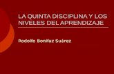 LA QUINTA DISCIPLINA Y LOS NIVELES DEL APRENDIZAJE Rodolfo Bonifaz Suárez.