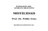 FISIOLOGIA DEL APARATO DIGESTIVO MOTILIDAD Prof. Dr. Pablo Arias drpabloarias@hotmail.com.