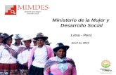 Ministerio de la Mujer y Desarrollo Social Lima - Perú Abril de 2003.