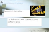 Universidad Metropolitana Area Inicial Cátedra: Introducción a la Computación Seguridad Informática ◄► La información como activo estratégico.