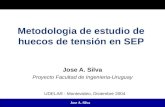 Jose A. Silva Metodologia de estudio de huecos de tensión en SEP Jose A. Silva Proyecto Facultad de Ingenieria-Uruguay UDELAR - Montevideo, Diciembre 2004.
