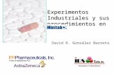 Experimentos Industriales y sus procedimientos en Experimentos Industriales y sus procedimientos en David R. González Barreto.