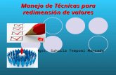 Manejo de Técnicas para redimensión de valores Mgsc. Suhaila Temponi Moncada.